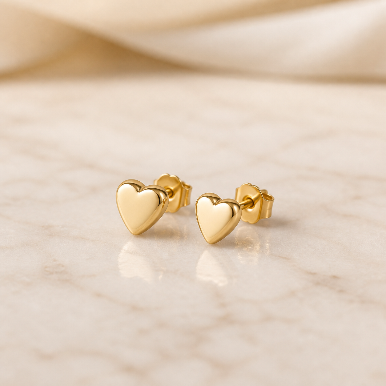 333 Gold Herz Ohrstecker