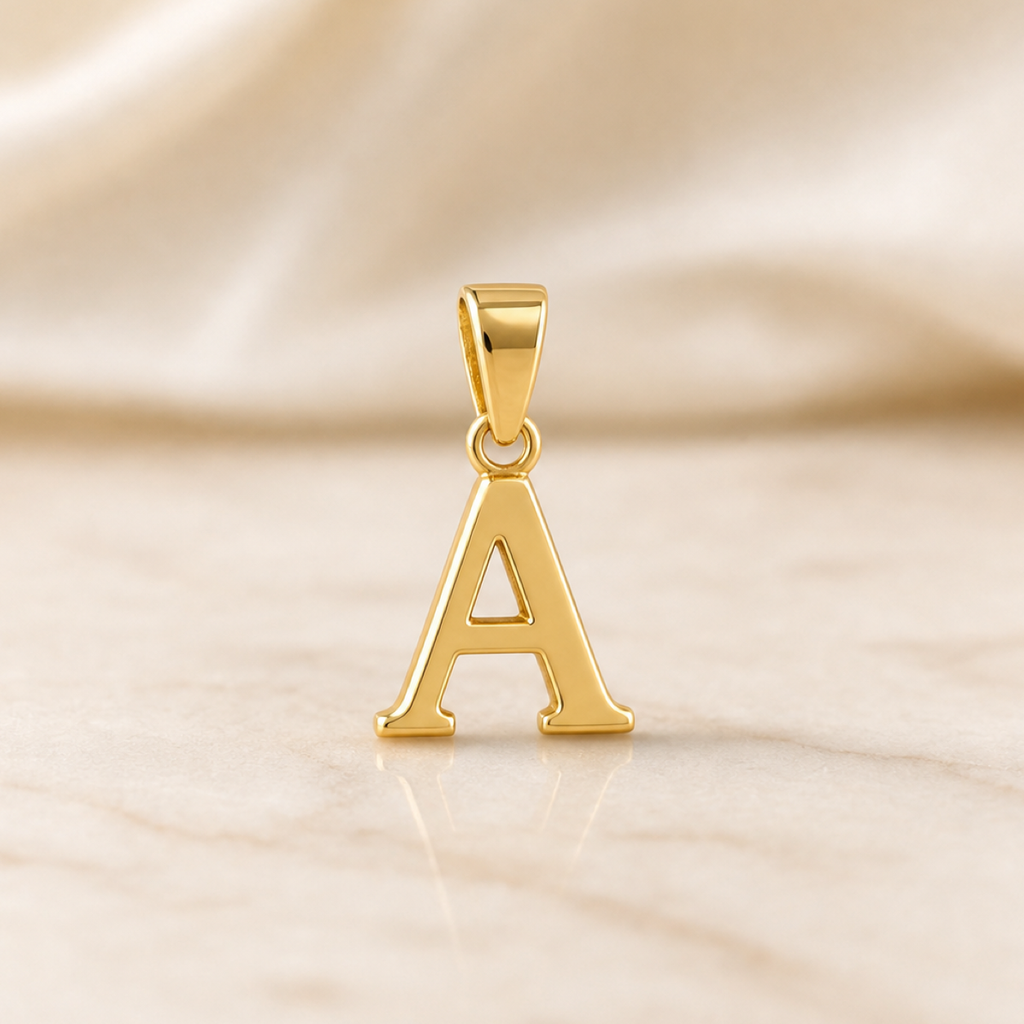 333 Gold Initial Anhänger - Katalogansicht