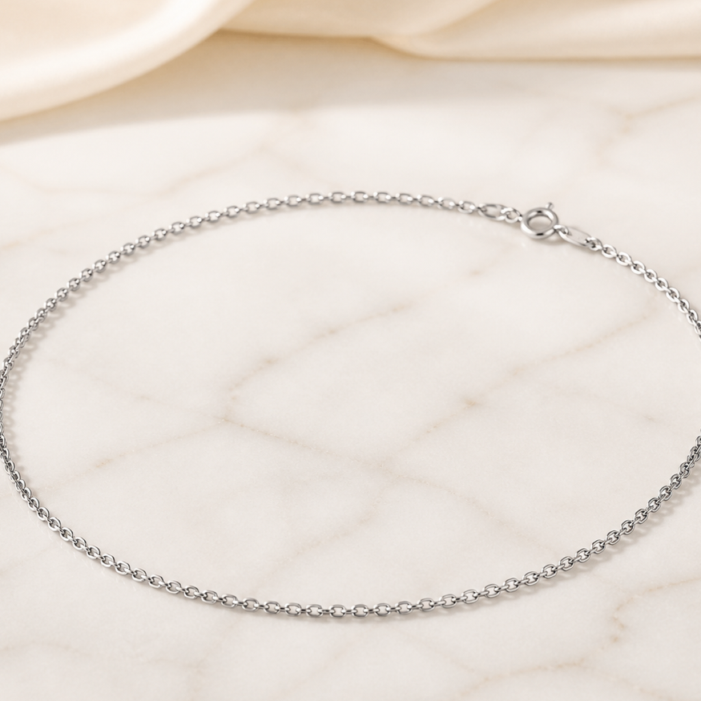 925 Silber Ankerkette 45 cm rhodiniert - Katalogansicht