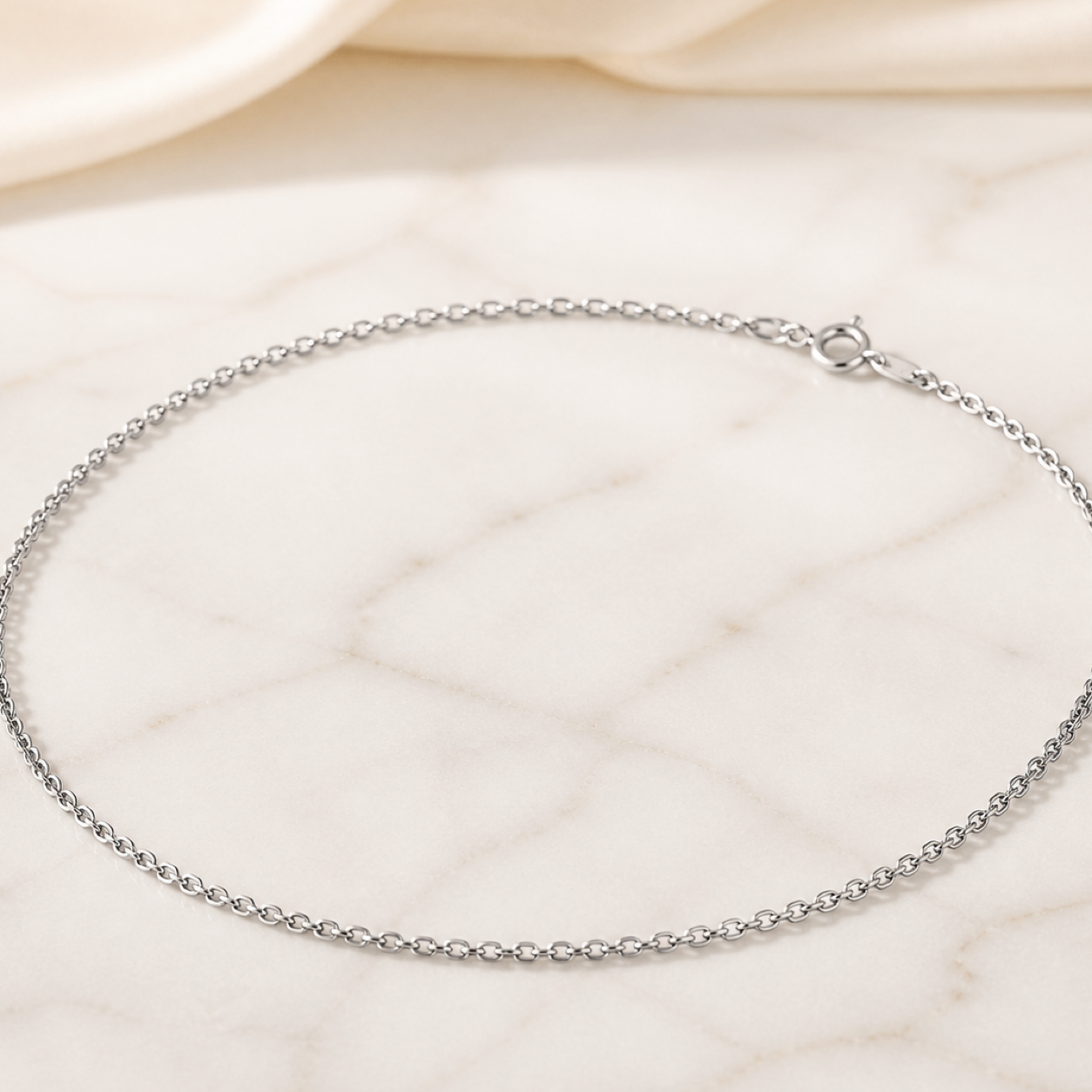 925 Silber Ankerkette 45 cm rhodiniert - Katalogansicht