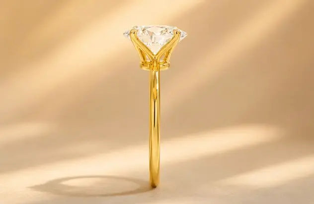 Oval Solitair Ring Damen Gold 585 Royal Diamonds