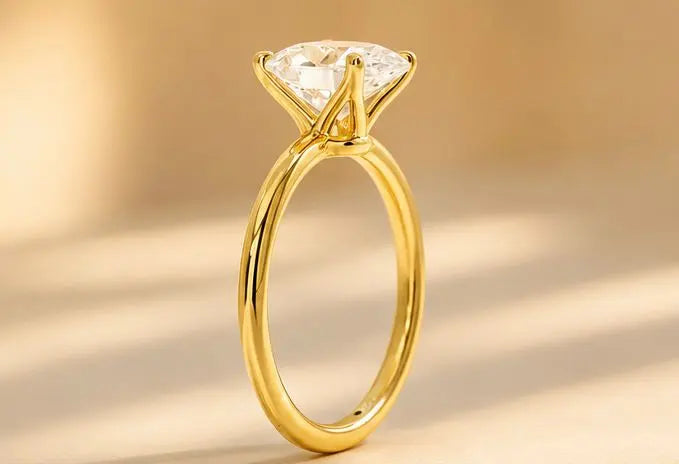 Oval Solitair Ring Damen Gold 585 Royal Diamonds