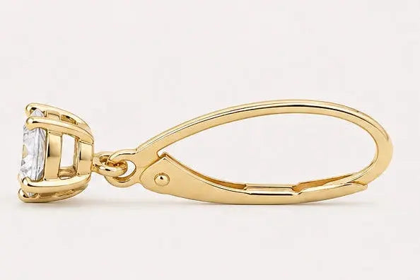 14K Gold Sole Moissanit Ohrringe | Flora Diamonds Flora Diamonds