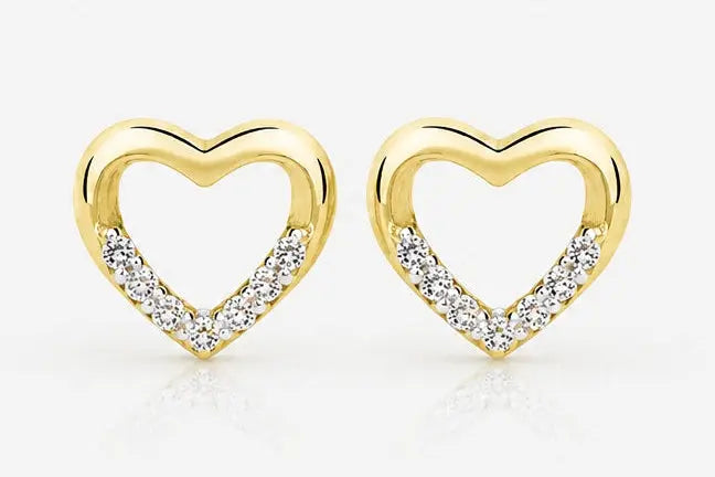 333 Gold Herz Ohrstecker | Flora Diamonds Flora Diamonds