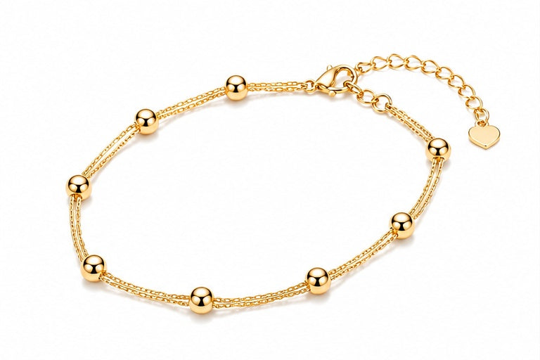 Armband Damen Gold 750 Perlen Kugeln