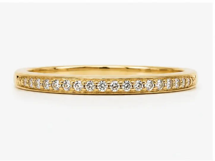 375 Gold Damenring mit 14 Zirkonia | Flora Diamonds Flora Diamonds